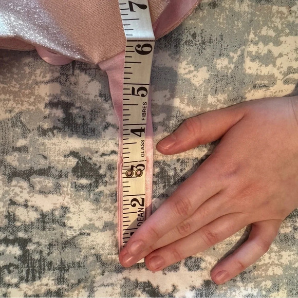 Show Me‎ Your Mumu Pink Gold  Stripe Organza Princess Dress Lace Up Flouncy O/S - Picture 14 of 14